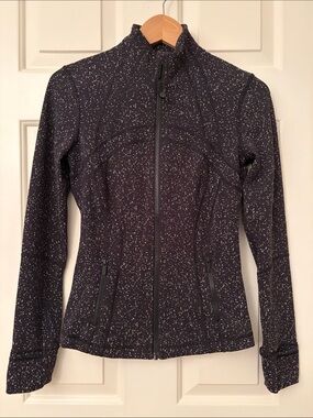 Lululemon Reflective Speckle Running Jacket Black Size 4 NWOT